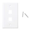 Faceplate, 2-Port - White