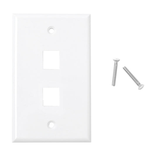 Faceplate, 2-Port - White