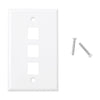 Faceplate, 3-Ports - White