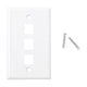 Faceplate, 3-Ports - White