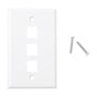 Faceplate, 3-Ports - White