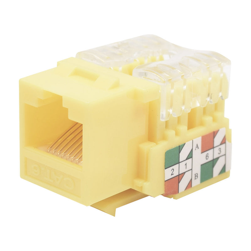 Jack 110 Category 6, for faceplate Keystone - Yellow Color