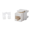 Jack Keystone cat6 Module, 180º White Color
