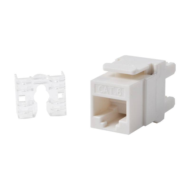 Jack Keystone cat6 Module, 180º White Color