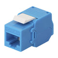 Módulo Keystone Cat6A (sin herramientas), con terminación en ángulo de 180º, color azul, compatible con placas frontales y paneles de parcheo Linkedpro