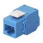 Módulo Keystone Cat6A (sin herramientas), con terminación en ángulo de 180º, color azul, compatible con placas frontales y paneles de parcheo Linkedpro
