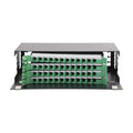 Fiber Optic Distributor, empty, 19in, Accepts 48 Adapters 'LC Duplex' or 'LC Simplex' or 48 'SC' Simplex, 3U