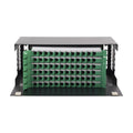 Fiber Optic Distributor, empty, 19in, Accepts 72 Adapters 'LC Duplex' or 'LC Simplex' or 48 'SC' Simplex, 4U