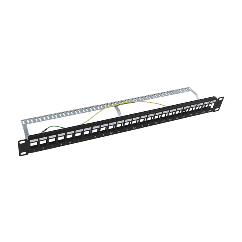 Modular patch panel STP 24 ports, 1U, with Bar to Organize Cable
