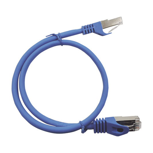 Patch Cord Cat6A 10G shielded 0.5M (1.64 ft) blue color