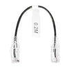 Slim Patch Cord UTP Cat6 - 0.65 ft (20 cm) Black, Reduced Diameter (28 AWG)