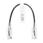 Slim Patch Cord UTP Cat6 - 0.65 ft (20 cm) Black, Reduced Diameter (28 AWG)