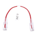 Slim Patch Cord UTP Cat6 - 0.65 ft (20 cm) Red, Reduced Diameter (28 AWG)