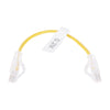 Slim Patch Cord UTP Cat6 - 0.65 ft (20 cm) Yellow, Reduced Diameter (28 AWG)