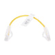Slim Patch Cord UTP Cat6 - 0.65 ft (20 cm) Yellow, Reduced Diameter (28 AWG)