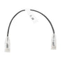 Slim Patch Cord UTP Cat6 - 0.98 ft (30 cm) Black, Reduced Diameter (28 AWG)