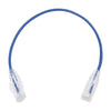 Slim Patch Cord UTP Cat6 - 0.98 ft (30 cm) Blue, Reduced Diameter (28 AWG)