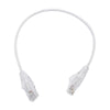 Slim Patch Cord UTP Cat6  - 0.98 ft (30 cm) White, Reduced Diameter (28 AWG)