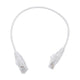 Slim Patch Cord UTP Cat6  - 0.98 ft (30 cm) White, Reduced Diameter (28 AWG)