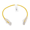 Slim Patch Cord UTP Cat6  - 0.98 ft (30 cm) Yellow, Reduced Diameter (28 AWG)