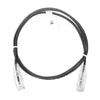 Slim Patch Cord UTP Cat6 3 ft Black 28 AWG