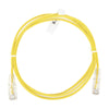 Slim Patch Cord UTP Cat6 3 ft Yellow 28 AWG
