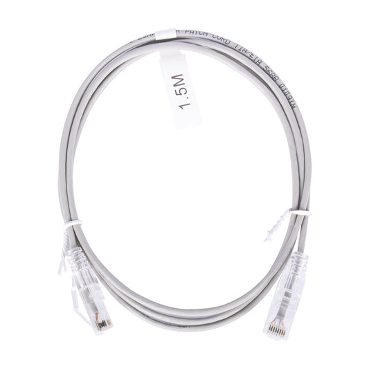 Slim Patch Cord UTP Cat6 5 ft Gris 28 AWG