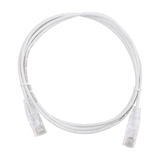 Slim Patch Cord UTP Cat6 - 4.9 ft (1.5 m) White, Reduced Diameter (28 AWG)