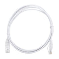 Slim Patch Cord UTP Cat6 7 ft White 28 AWG