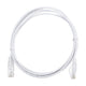 Slim Patch Cord UTP Cat6 7 ft White 28 AWG