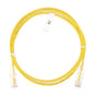 Slim Patch Cord UTP Cat6 7 ft Yellow 28 AWG