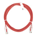 Slim Patch Cord UTP Cat6 10 ft Red 28 AWG