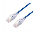 Slim UTP Cat6A Patch Cable - 1 m Blue, Small Diameter (28 AWG)