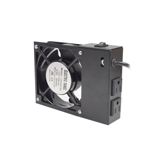 110 Vac Cooling Fan for Wall Cabinets, 2 Internal Outlets