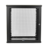 Linkedpro Wall Mount Enclosure, 19in, Perforated Door, 12 RU, 13.15 in (334 mm) Work Depth, Black. Shipped ASSEMBLED