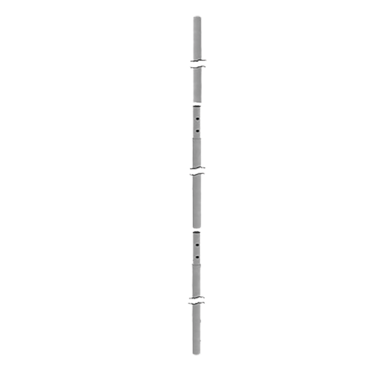 Section Mast 12.8 m x 48 mm Gauge 30, Hot-Dip Galvanized