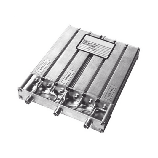 Mobile Duplexer for 406-440 MHz, 6 Cavities, 5 to 10 MHz Tx-Rx Split, 50 Watt, BNC Female Connectors.