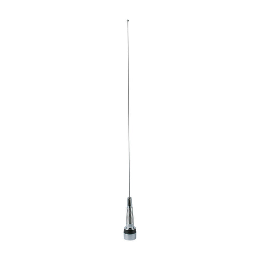 VHF/UHF Mobile Antenna, Frequency Range 132-512 MHz, Unit Gain, 150 W, 24 MHz, 21.6 in  Maximum Length