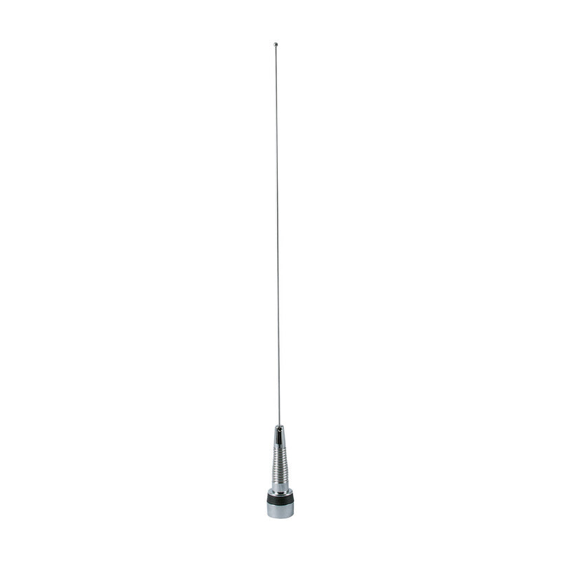 VHF/UHF Mobile Antenna, Frequency Range 132-512 MHz, Unit Gain, 150 W, 24 MHz, 21.6 in  Maximum Length