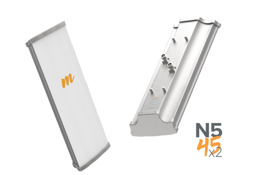 45&ordm; Sector Antenna MIMO 2x2, 4.9 - 6.4 GHz, 19 dBi Gain, IP55, 2 N-Female Connectors, Mounting Included