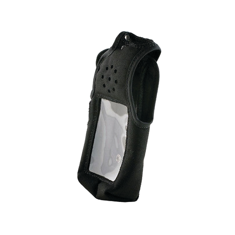 Nylon carrying case with a clip and cutout for the DTMF keypad for IC-F3161T/D, IC-F3261T/D, IC-F3360DT radios