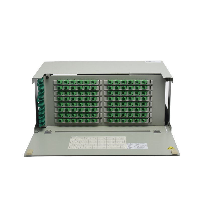 Optical Distribution Frame for 96 splices, with 96 SC/APC adaptors and 96 pigtails