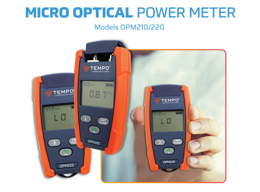 High Power Micro Optical Power Meter with VFL, universal 2.5 mm input (for SC, ST and FC connectors)