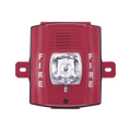 Red Two Wire Outdoor Horn Strobe Wall Mount