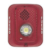 LED Strobe Siren / 2-Wire / Wall Mount / 15 to 185 Candelas / Temporal 3 High and Low / Tamper / Spanish Marking / Red