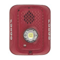LED Strobe Siren / 2-Wire / Wall Mount / 15 to 185 Candelas / Temporal 3 High and Low / Tamper / Spanish Marking / Red