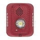 LED Strobe Siren / 2-Wire / Wall Mount / 15 to 185 Candelas / Temporal 3 High and Low / Tamper / Spanish Marking / Red