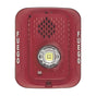 LED Strobe Siren / 2-Wire / Wall Mount / 15 to 185 Candelas / Temporal 3 High and Low / Tamper / Spanish Marking / Red