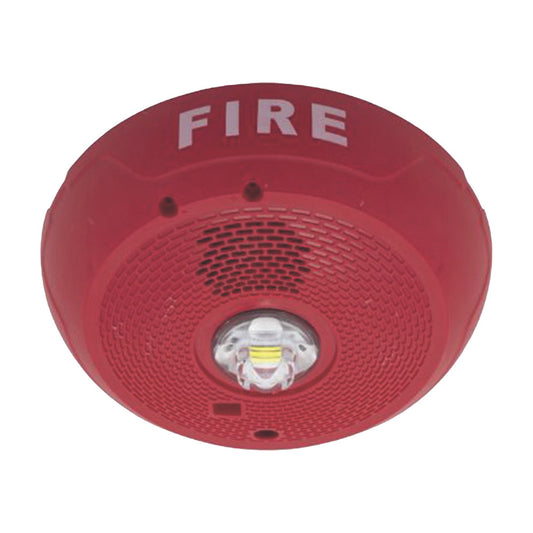 Ceiling-Mount Strobe LED Siren, Selectable Candela Rating, Red Color, New Modern and Elegant Design, and Lower Power Consumption