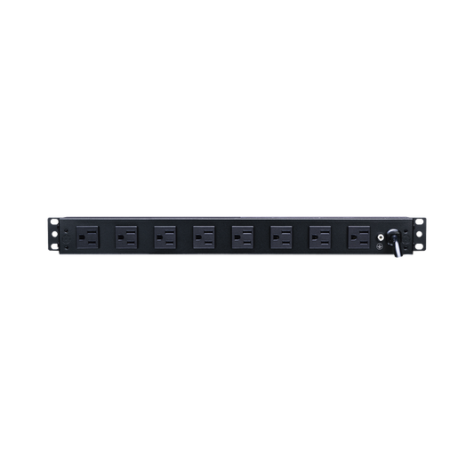 PDU for Distribution of Energy Basic with 8 Outlets NEMA 5-15R Rear and 2 Plugs 5-15R Front, 1 Rack Unit